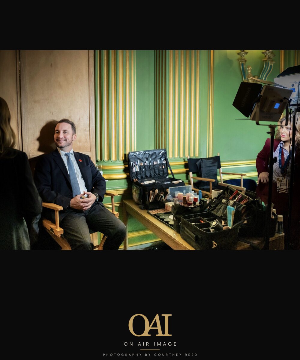 A guest waiting in the chair beside the kit