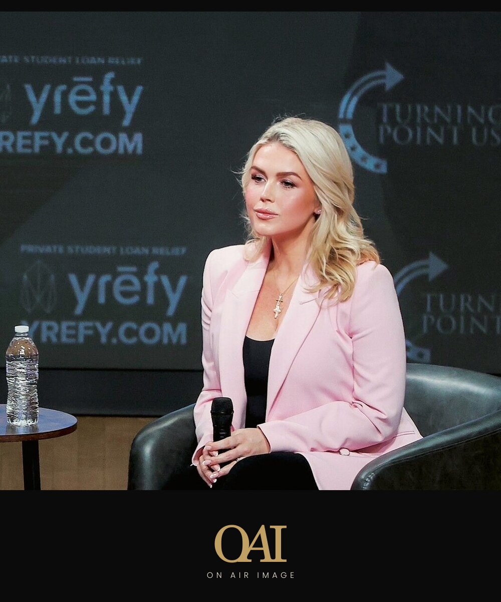 On stage at a Turning Point USA event