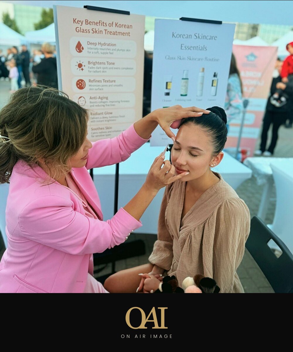 K-Beauty makeup applied at a cultural event in Warsaw