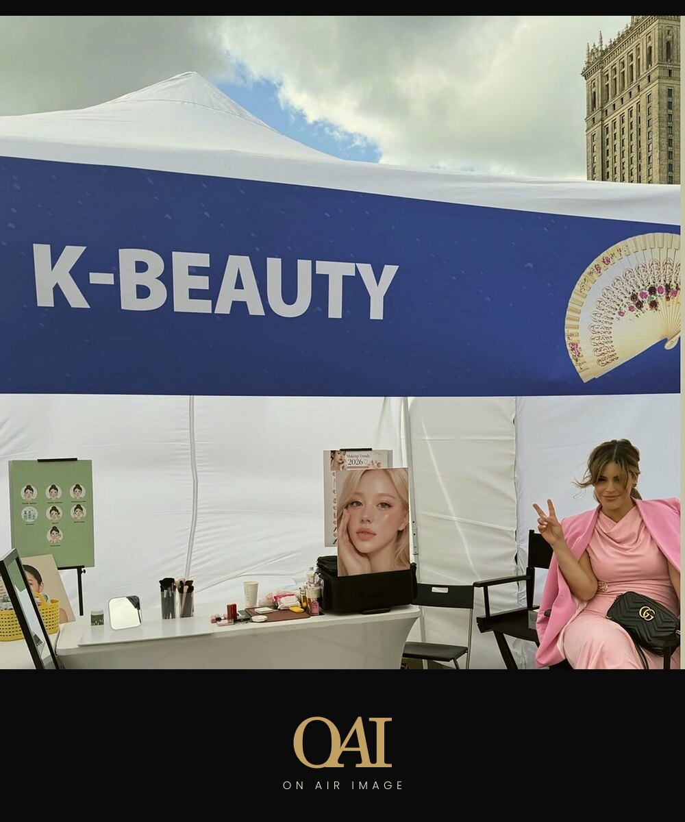 The K-Beauty stand at the Warsaw cultural event